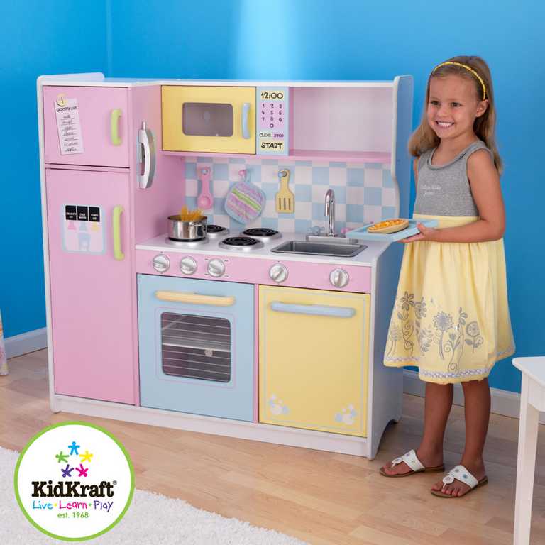 Dřevěné hračky - KidKraft Kuchyňka velká pastel