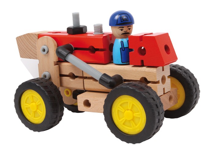 Drevená konštrukčná sada Traktor