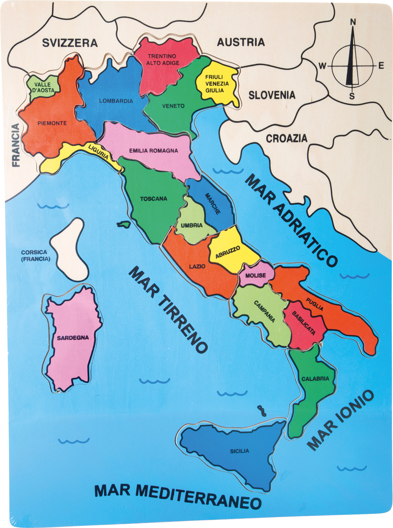 Small Foot Geografické puzzle Taliansko