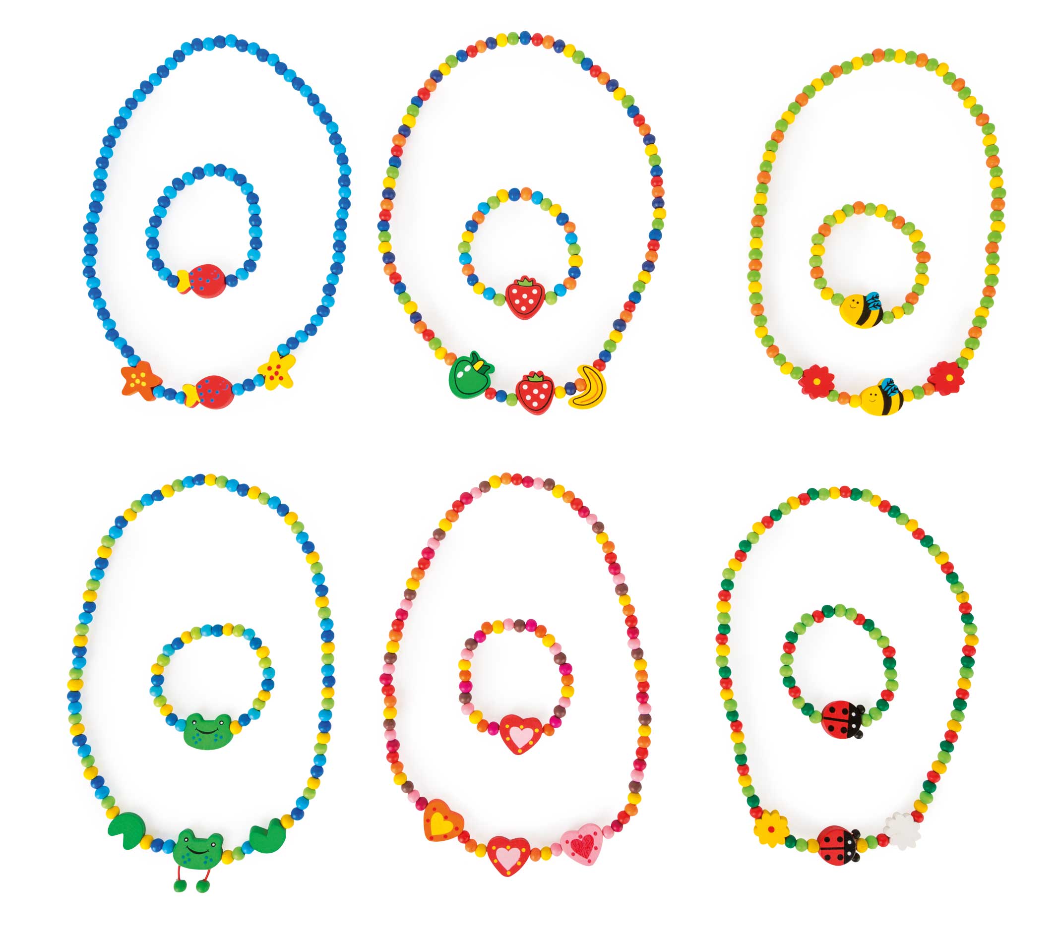 Farebný náhrdelník a náramok 