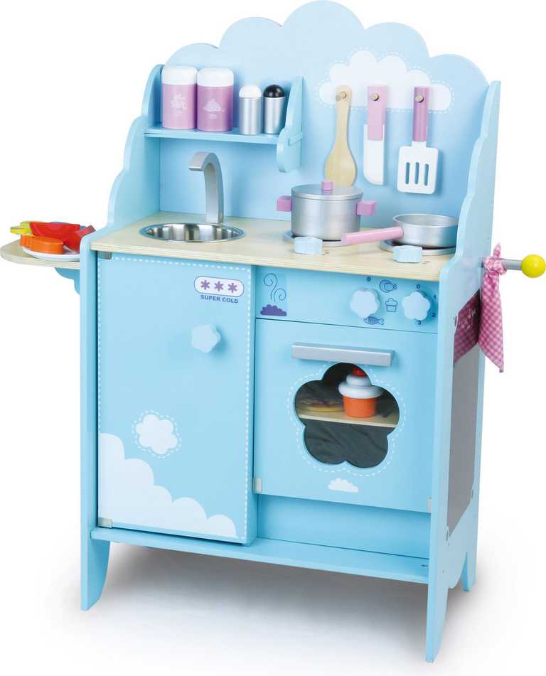 Vilac dětská dřevěná kuchyňka Blue Sky