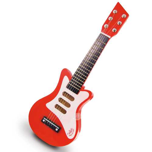 Dětské hudební nástroje - Červená rock'n'roll kytara