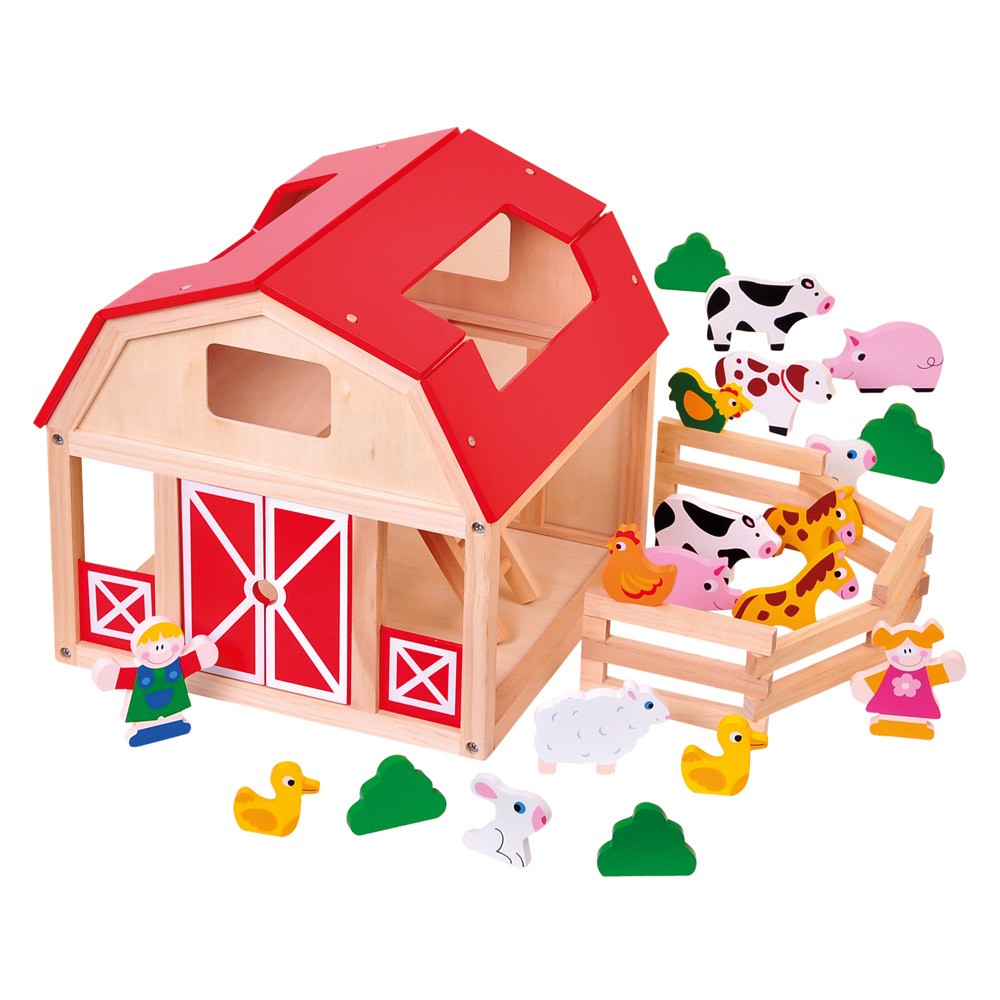 Bino Drevené hračky - FARMA so zvieratkami