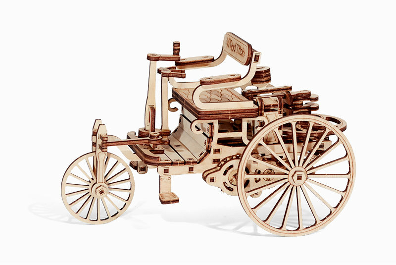 Wood Trick 3D mechanické puzzle - Historický vůz