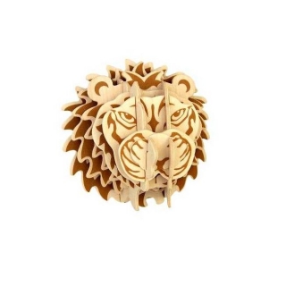 Woodcraft Dřevěné 3D puzzle hlava lva